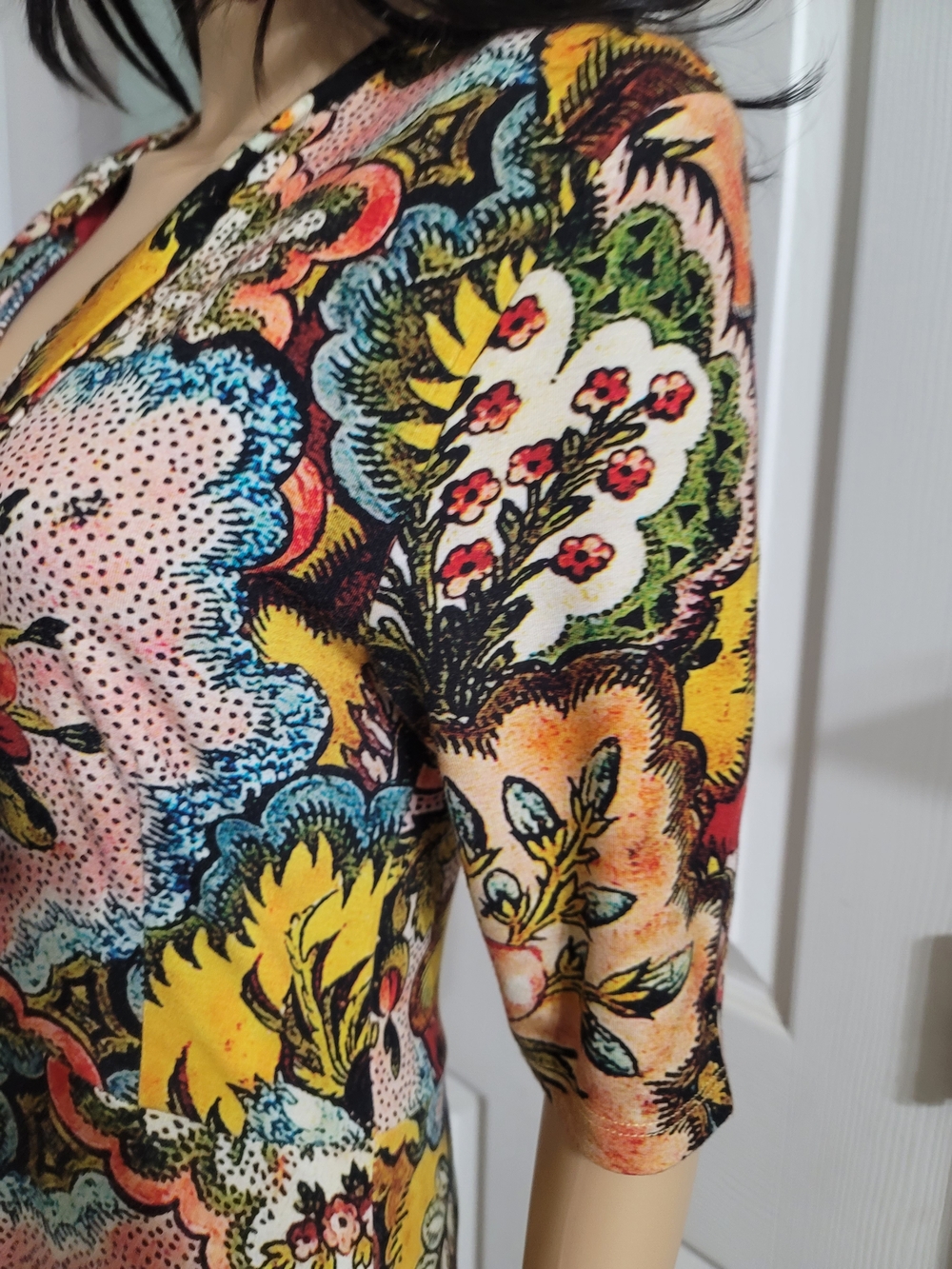 Desigual Yellow and Pink Floral Midi Dress - Picture 11 of 14